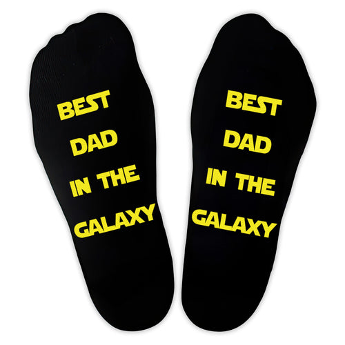 Best Dad In The Galaxy - Printed Funny Socks