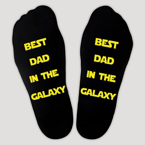Best Dad In The Galaxy - Printed Funny Socks